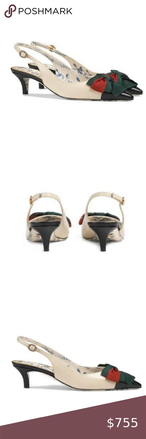 kitten heels gucci|gucci slingback heels.